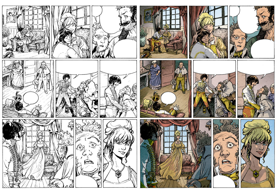 planche couleur extraite de La Bataille tome 1