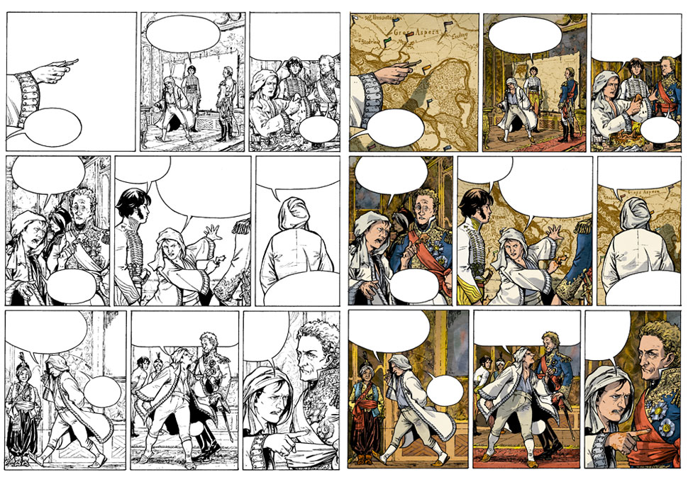 planche couleur extraite de La Bataille tome 1