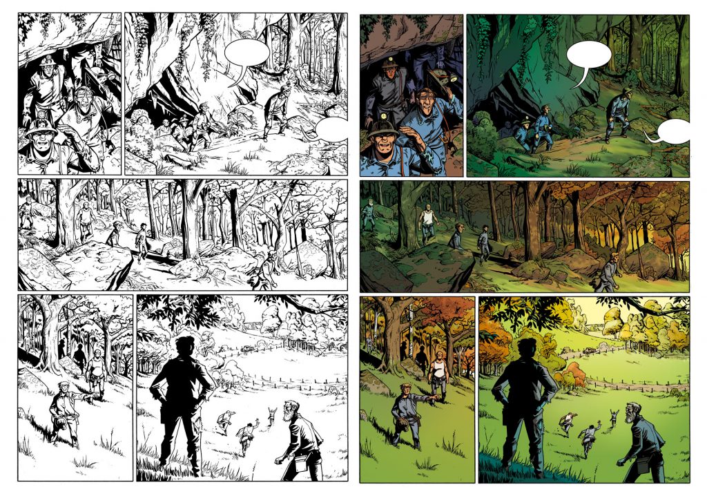 Souterrains planche 108 de Baudy, éditions Casterman