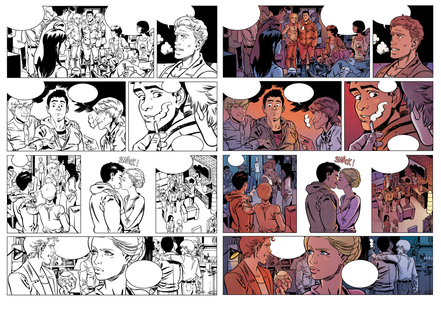 planche mise en couleurs pour Maidan Love T1 de Ducoudray et Alliel, aux éditions Grand Angle