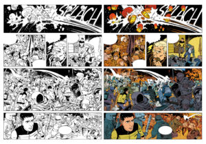 planche mise en couleurs pour Maidan Love T1 de Ducoudray et Alliel, aux éditions Grand Angle