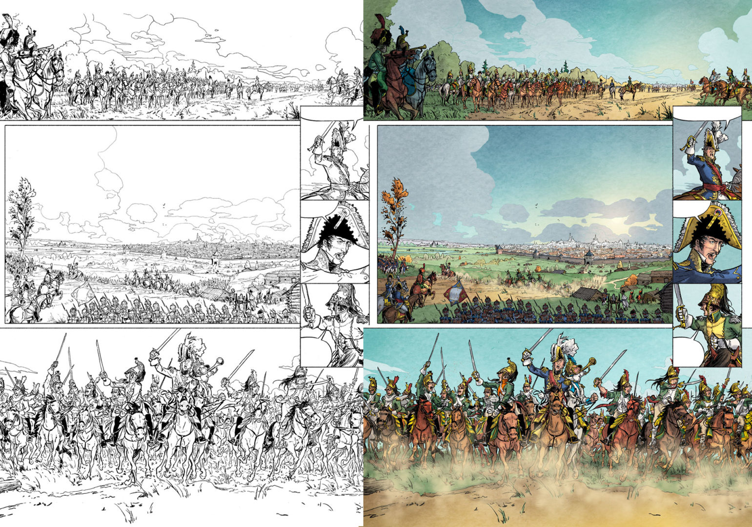 planche de Bérézina tome 1 de Rambaud, Richaud et Gil, éditions Dupuis