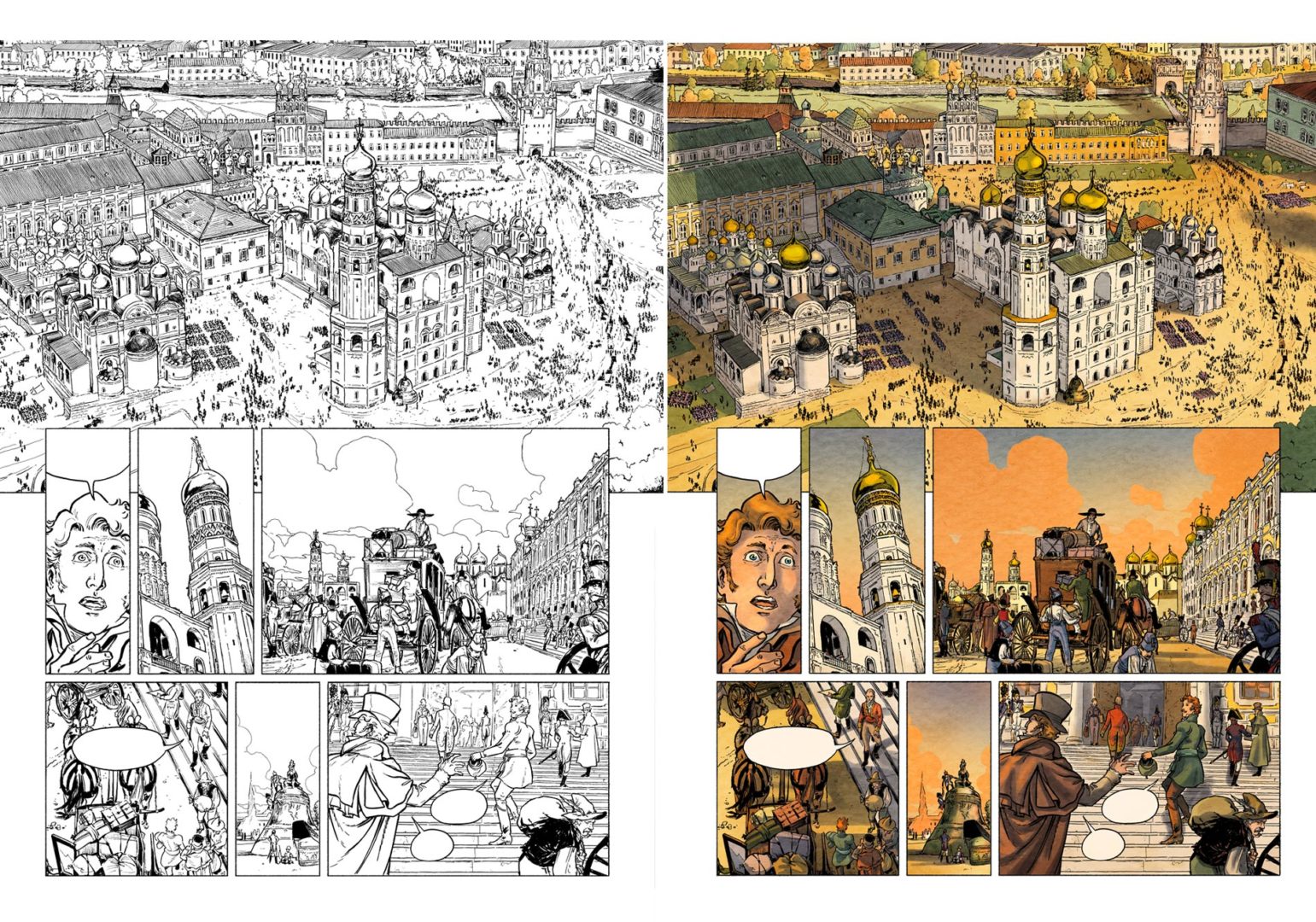 planche de Bérézina tome 1 de Rambaud, Richaud et Gil, éditions Dupuis