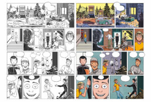 planche couleur extraite du tome 1 de Genius, dessiné par Hirlemann, scénarisé par Salma, mis en couleurs par Ralenti aux éditions Glénat