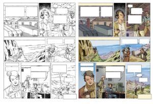 Planche en couleurs extraite de l'album Le Petit théâtre des opérations tome 4 de hervieux et Monsieur le Chien, édité chez Fluide Glacial
