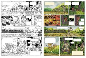 Planche en couleurs extraite de l'album Le Petit théâtre des opérations tome 4 de hervieux et Monsieur le Chien, édité chez Fluide Glacial