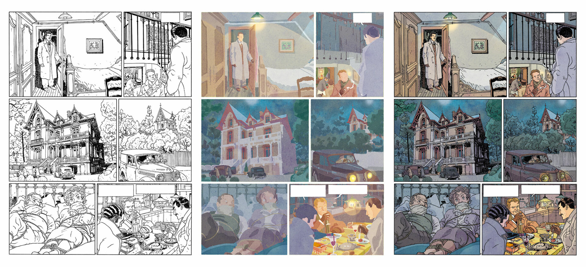 Planche de bande dessinée en couleurs extraite de "Un flic sous l'Occupation" Tome 1 de Beuriot et Richelle aux éditions Glénat
