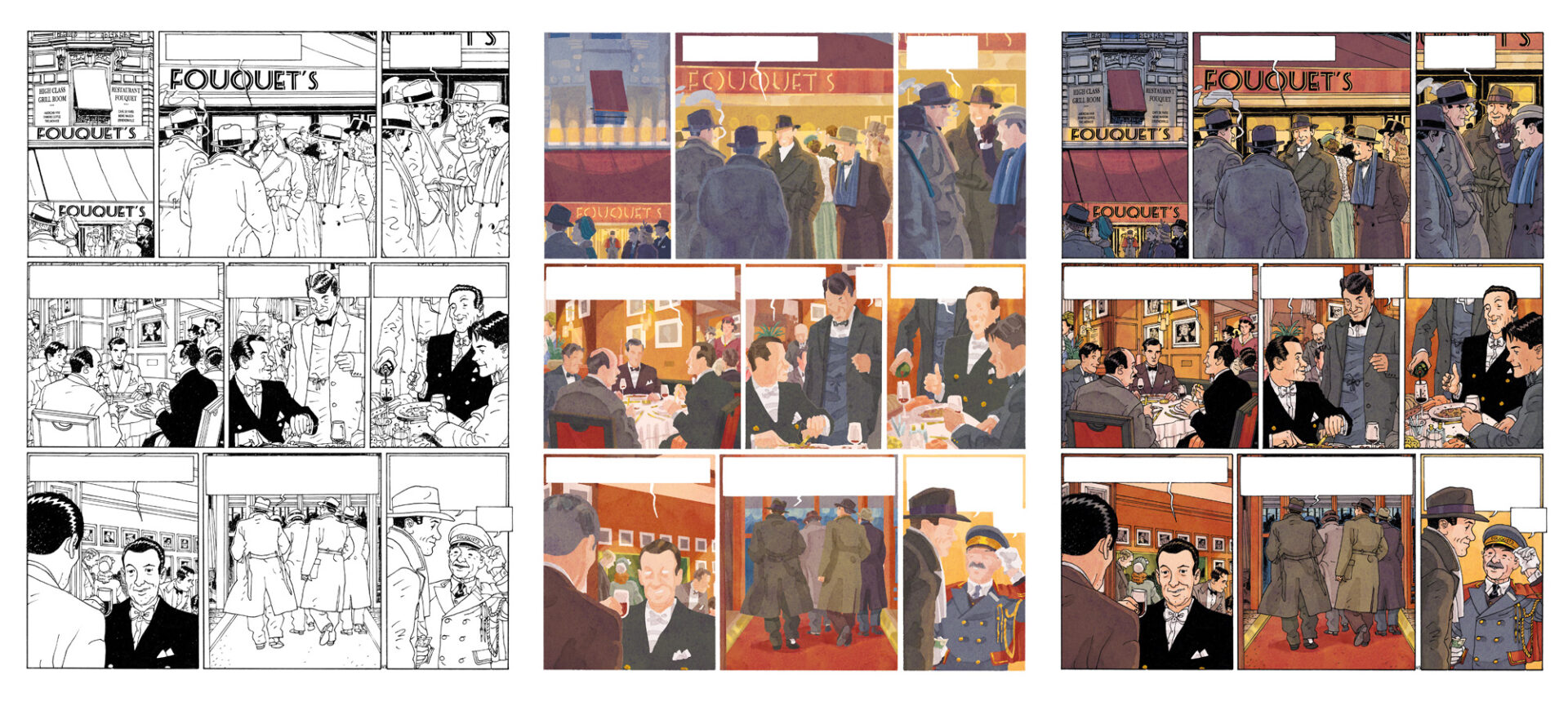 Planche de bande dessinée en couleurs extraite de "Un flic sous l'Occupation" Tome 1 de Beuriot et Richelle aux éditions Glénat